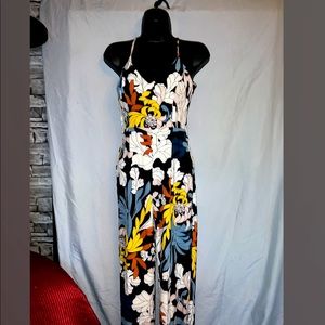 Multicolored sleeveless jumpsuit